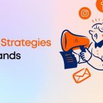 Illustration of marketing strategies for D2C brands with social media, email, and digital marketing elements