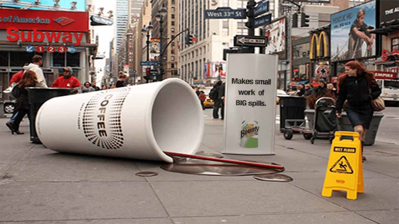 guerilla marketing on paper cup