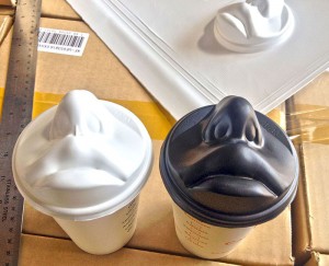 paper cup with lips