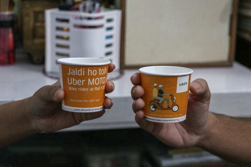 marketing on a tea cup