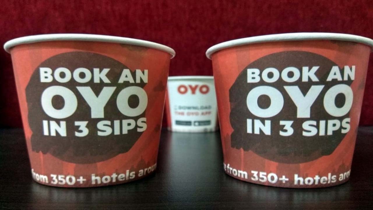 OYO Rooms chooses Cup Branding in their Marketing Mix