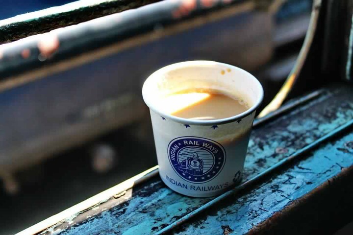 paper cup branding in railways stations