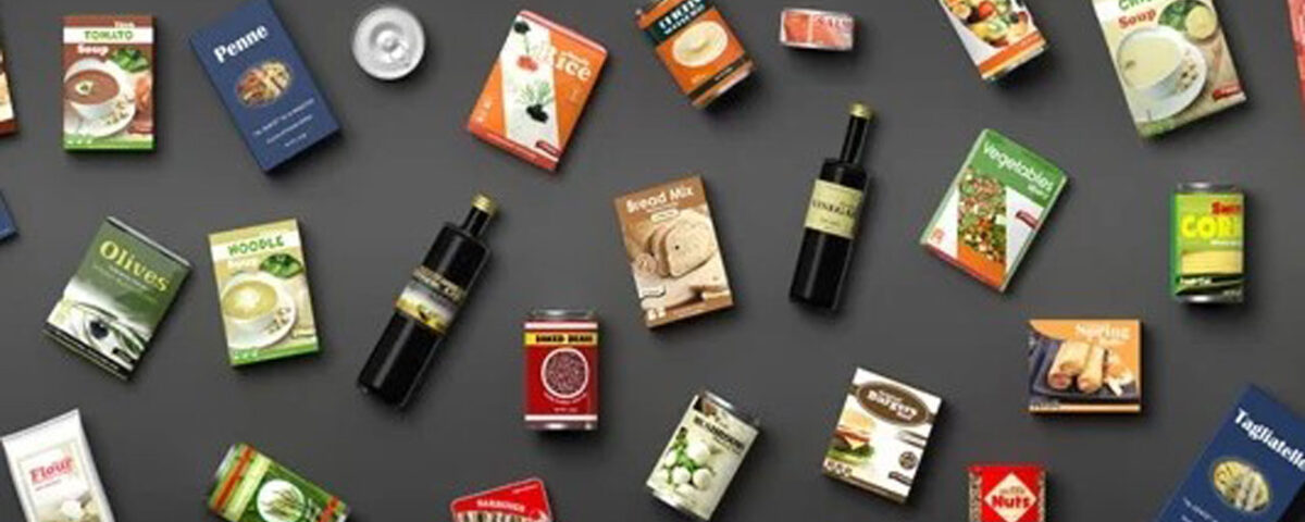 packaged products of various brands