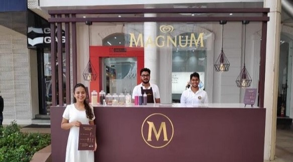 Picture showing offline marketing ideas via Magnum pop-up shop.