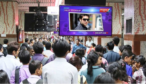 A picture showing offline marketing ideas via advertisement on television.