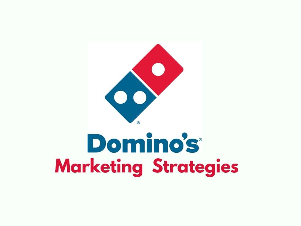This image shows Domino’s logo with marketing campaigns written on it