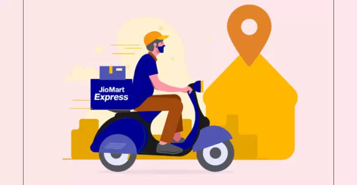 The representation of JioMart advertising express service