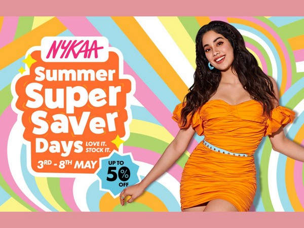 The picture shows marketing campaign of Nykaa via an actress promoting the Nykaa summer super saver days campaign