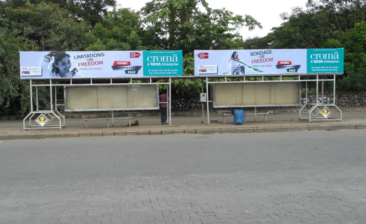 The image billboards of Croma for electronic brand advertising