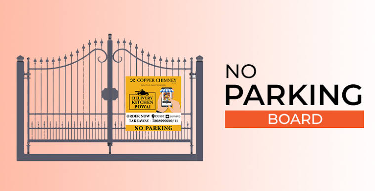 A picture showing no parking branding