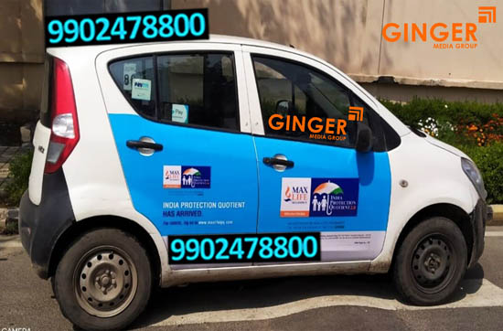 Cab Advertising in Chennai with blue color