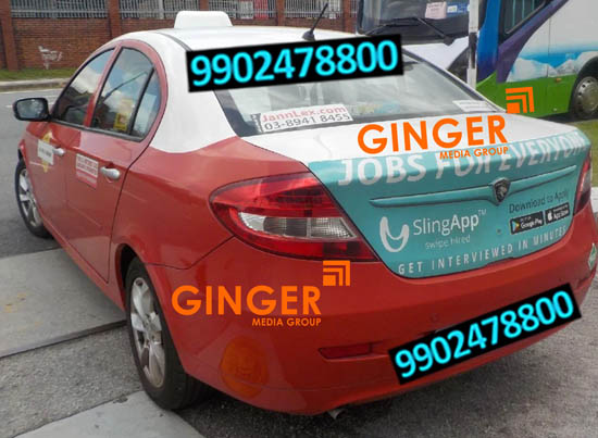 Cab Advertising in Chennai with green color
