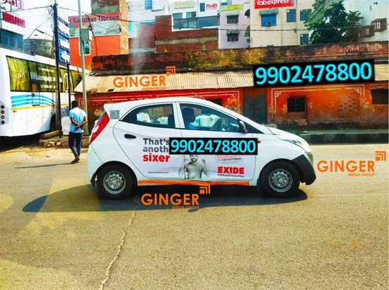 Cab Advertising in Jaipur for EXIDE Brand