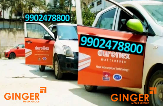 Cab Advertising in Jaipur for Duroflex Brand