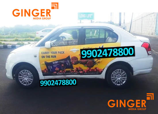 Cab Advertising in Jaipur for Sri Sri Brand