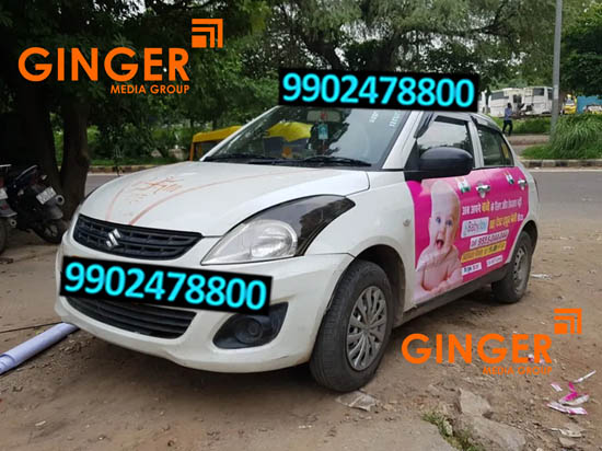 Cab Advertising in Agra with a Baby