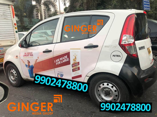 Cab Advertising in Lucknow with red color
