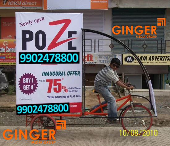 Tricycle Advertising in India 