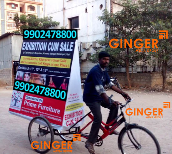 Tricycle Advertising in India for Exhibition cum sale