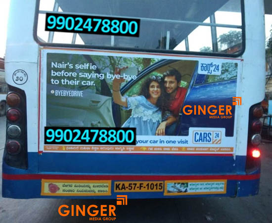 Bus Branding in Bangalore with blue color