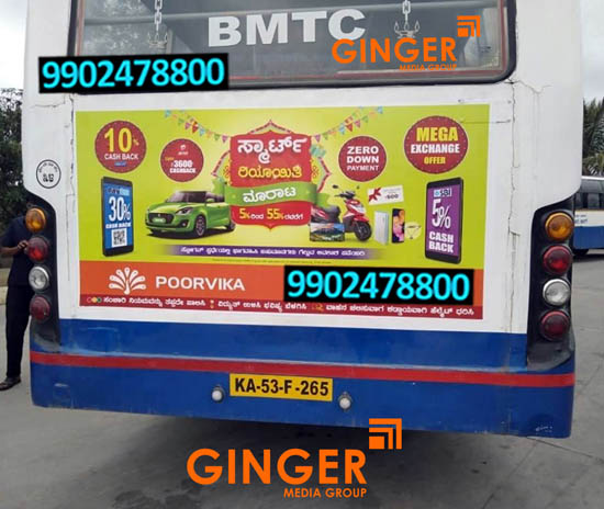 Bus Branding in Bangalore for Poorvika Brand