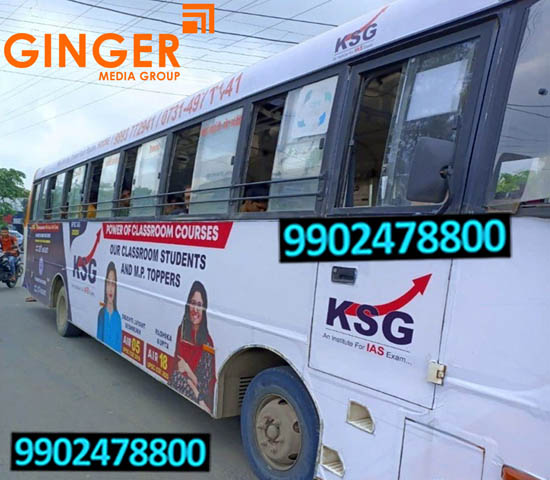 Bus Branding in Hyderabad for KSG Brand