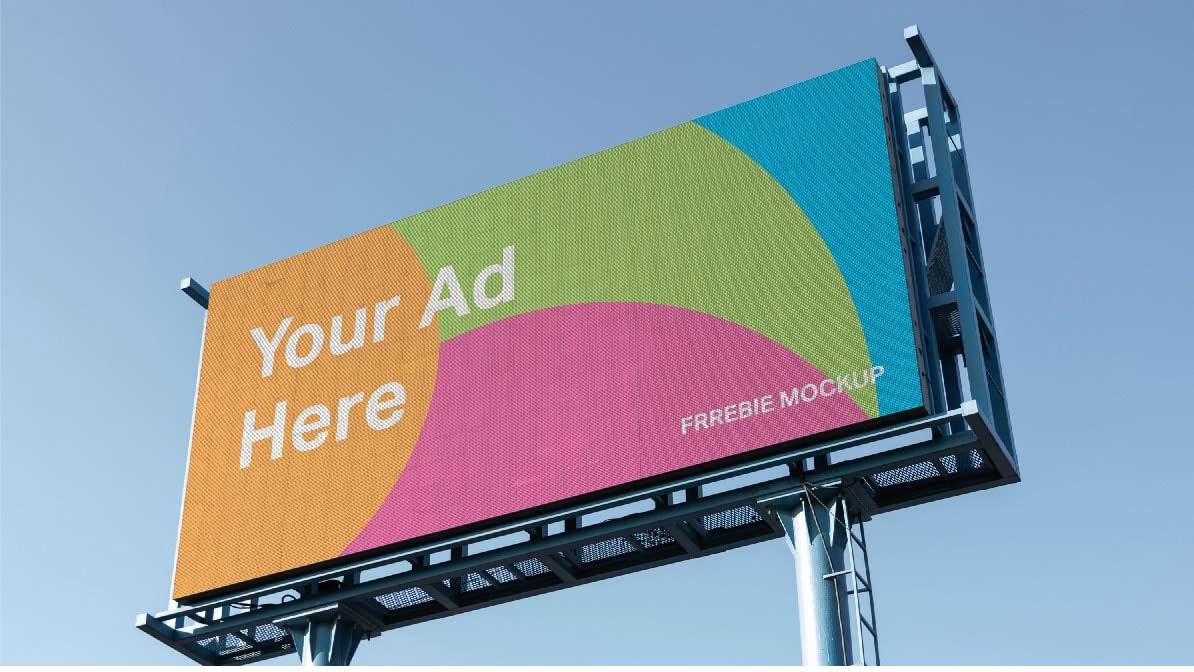 A blank billboard with wanted space