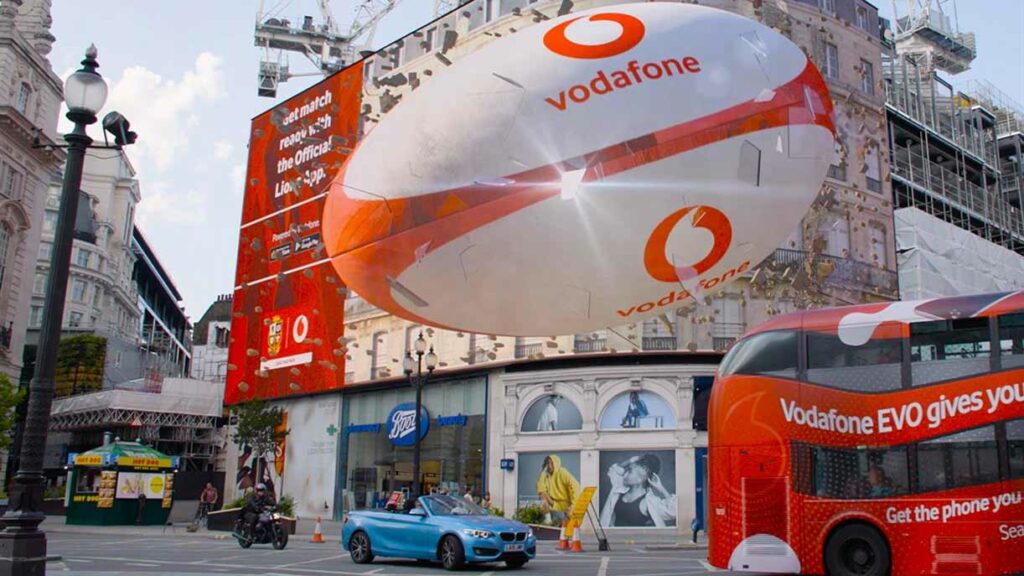 A successful Vodafone outdoor advertisement
