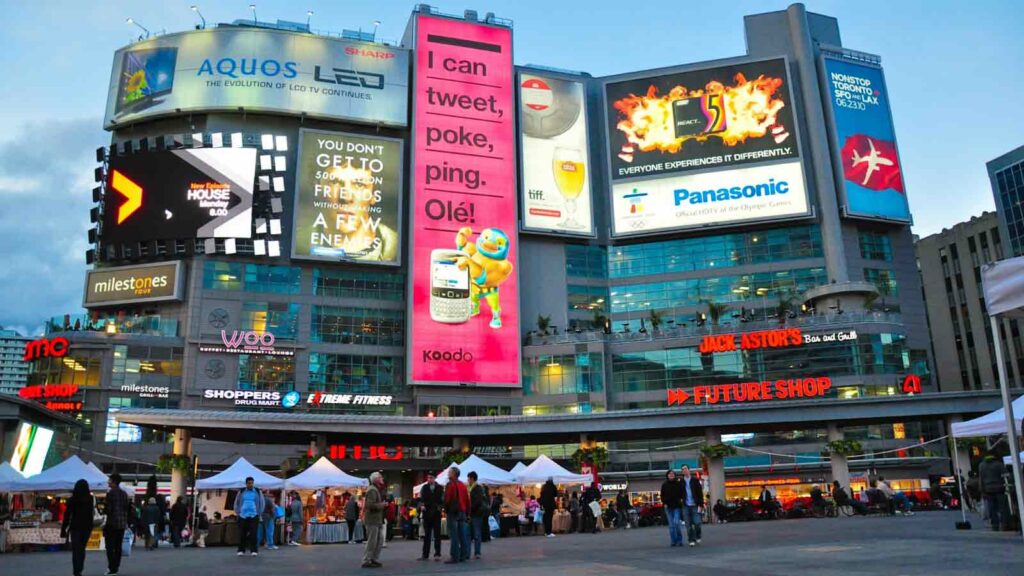 Multiple digital screen advertisements