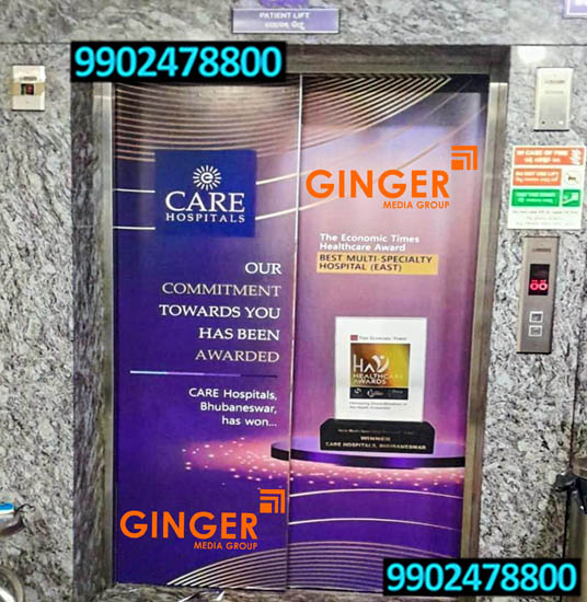 Lift Branding in Chennai for Care Hospital
