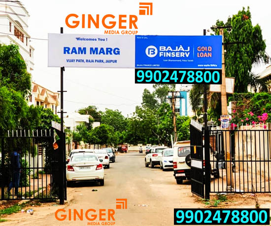 Society Name Board Advertising in Ram Marg Society in India for Bajaj Finserve