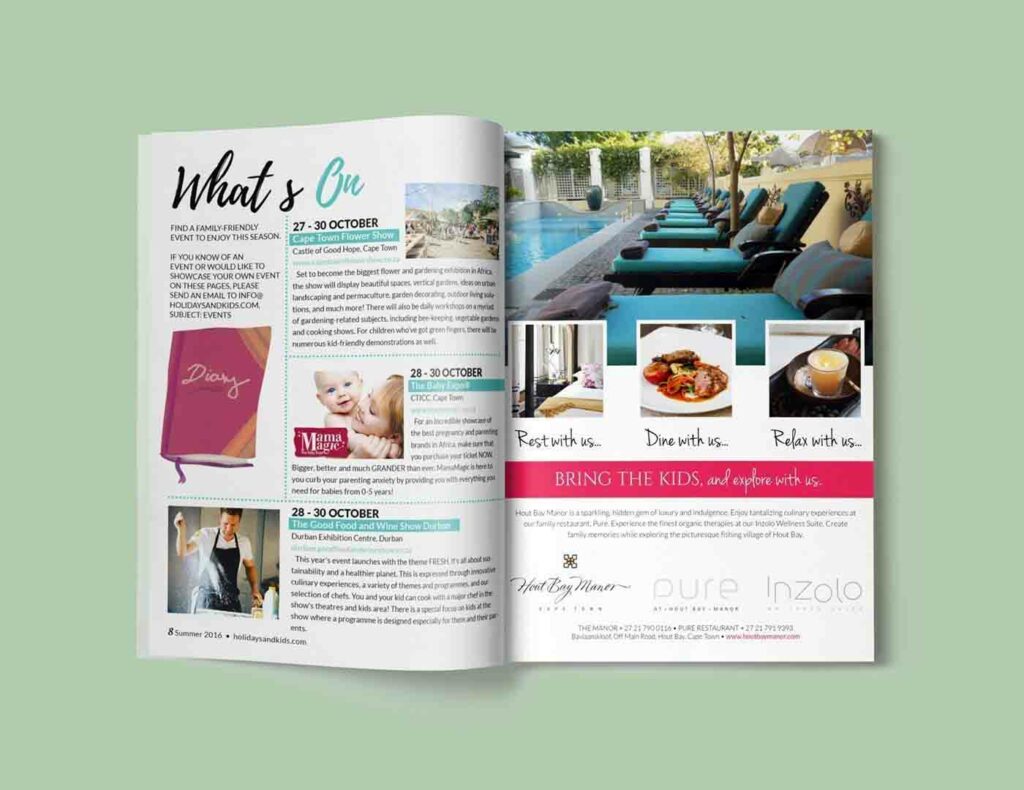 Magazine Page with ads