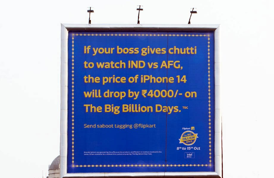  An image showing Flipkart Big Billion Days campaign.
