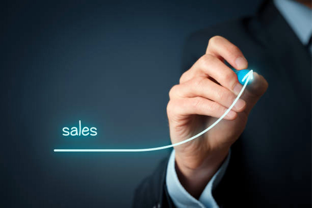 An increasing sales graph.