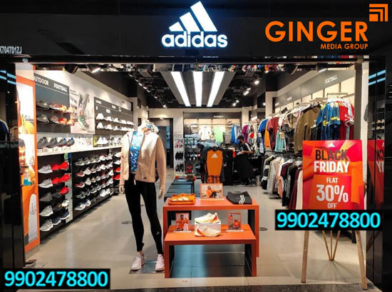 Auto Rickshaw advertising in In-Shop Branding in Hyderabad for adidas brand