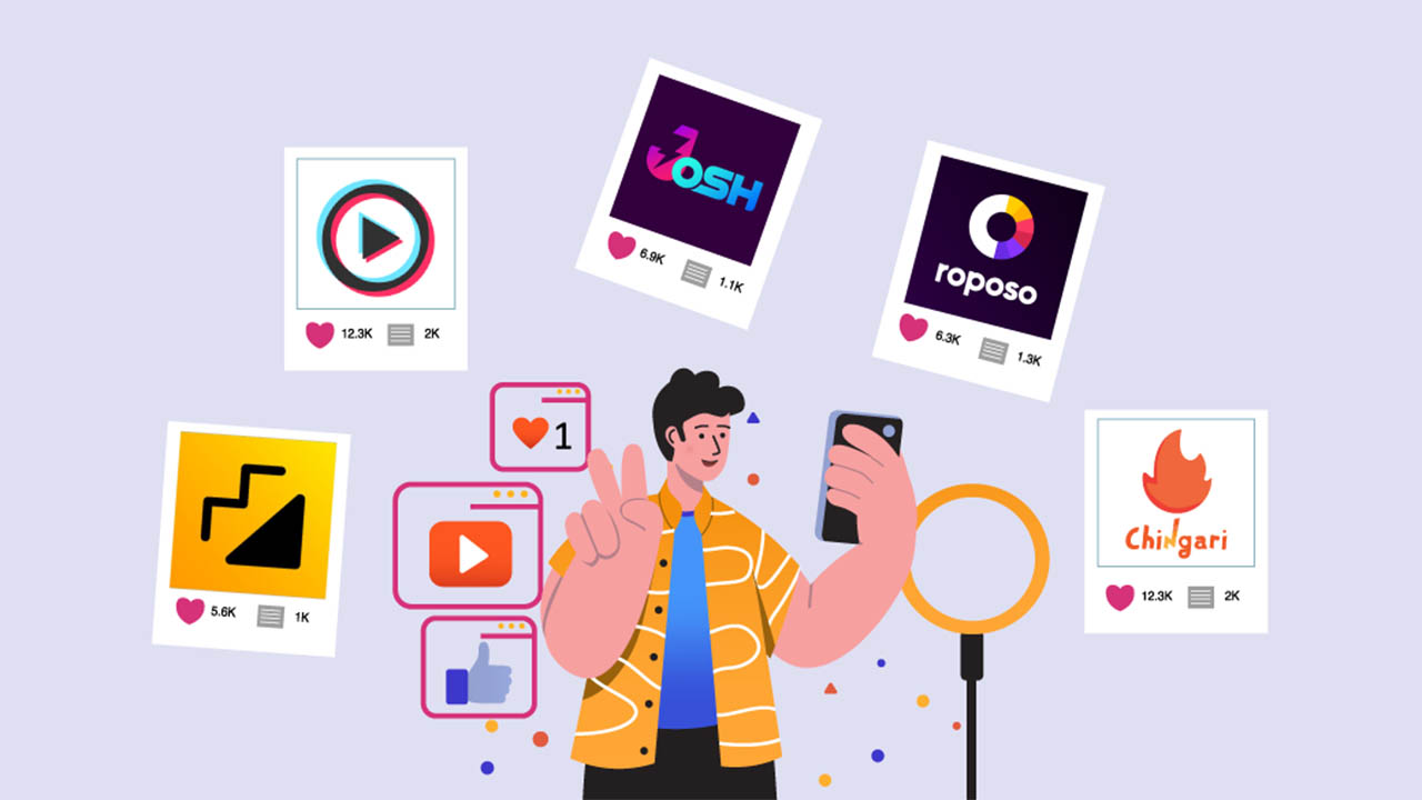 A Few Most-Used Indian Social Media Apps