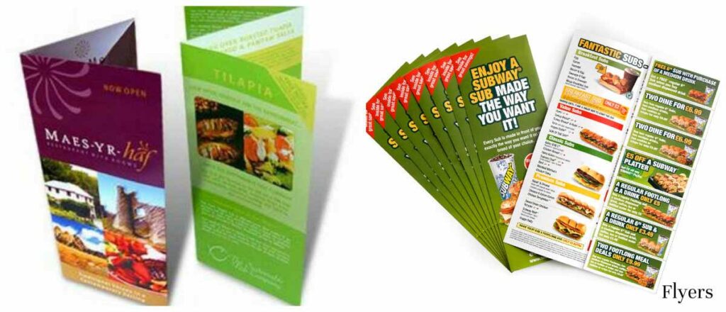 Pamphlets advertising