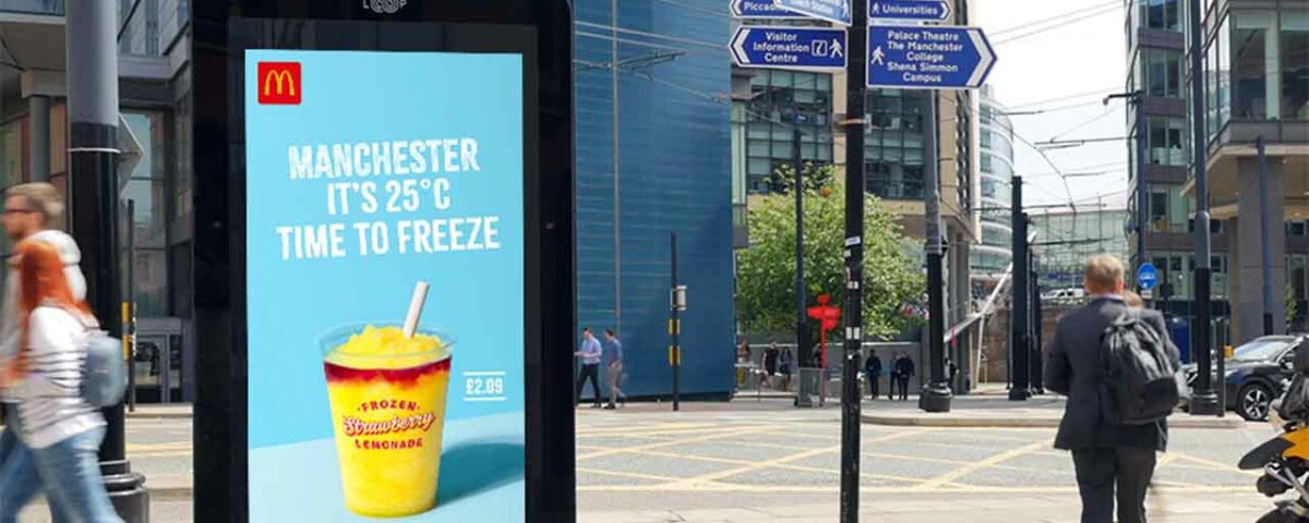 A beverage advertisement.