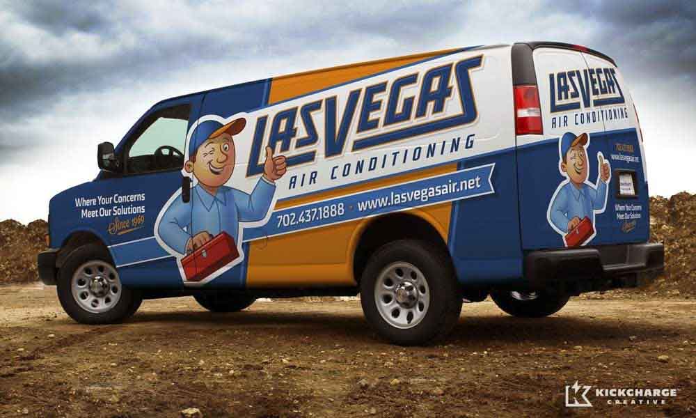 Advertising on a van
