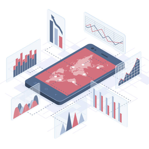 The map of a region displaying the reach of the advertisement at different locations.