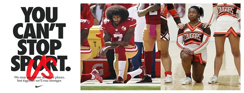 Nike marketing campaign on You cannot stop sport us

