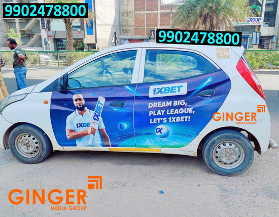 Cab Branding in Bangalore with Blue color
