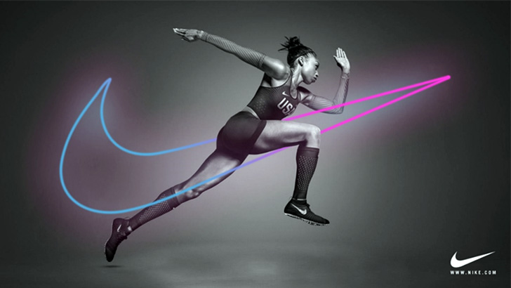 sports women running who wear nike's shoes