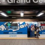 Railway station adverts