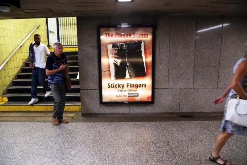 Railway station adverts