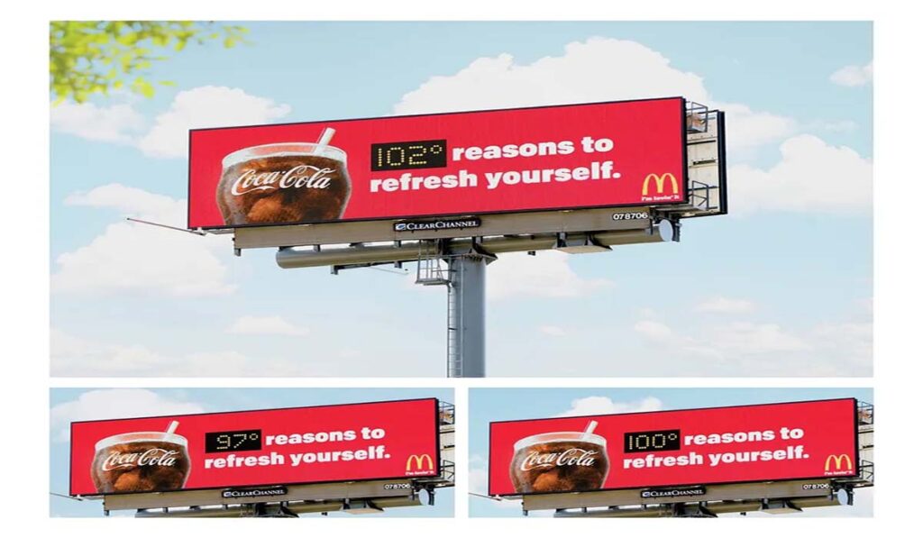  Commercial advertisement images in the market
