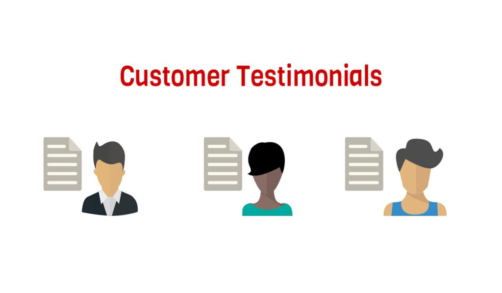 User testimonials
