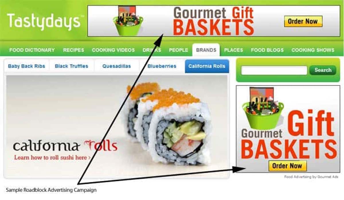  Roadblock Advertising Example
