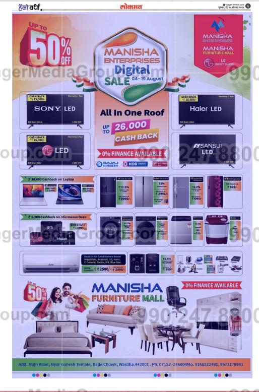 Advertising in Lokmat, Hello Wardha, Marathi Newspaper – Ginger Media Group