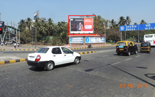 Roadside hoarding near residential and commercial zones in Mumbai.